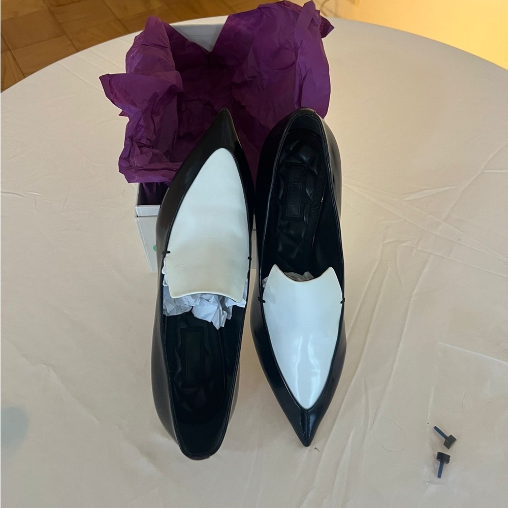 Celine Black and White Heels
